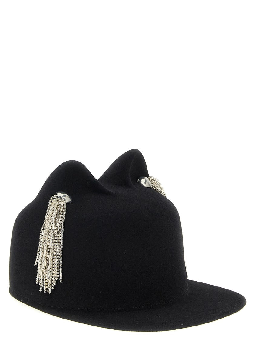 Maison Michel Jamie Hat With Crystals