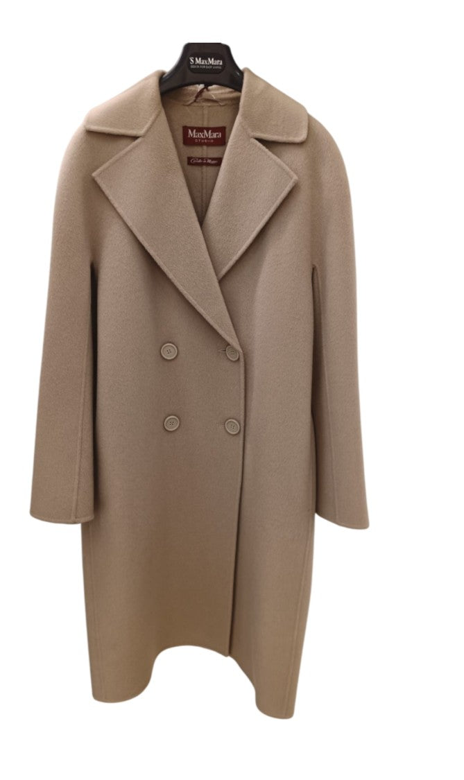 Max Mara Double-Breasted Midi Coat In Wool