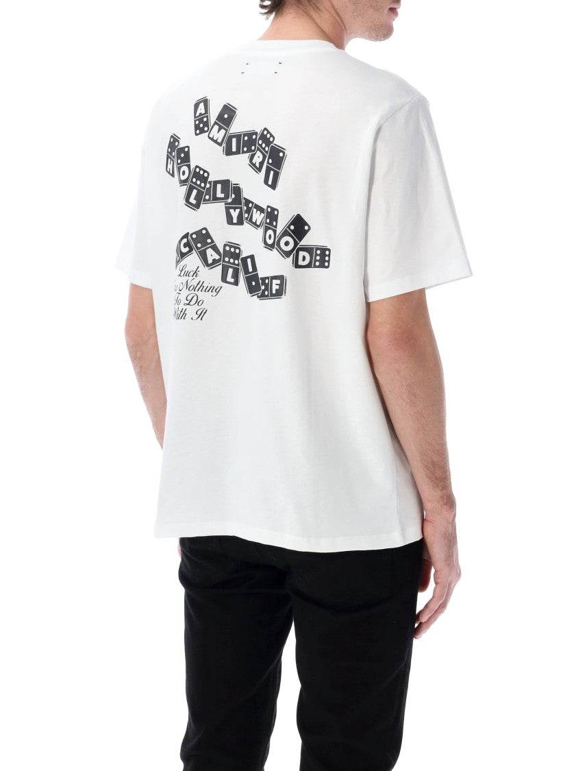 Amiri Vintage-Inspired White Cotton Domino Tee