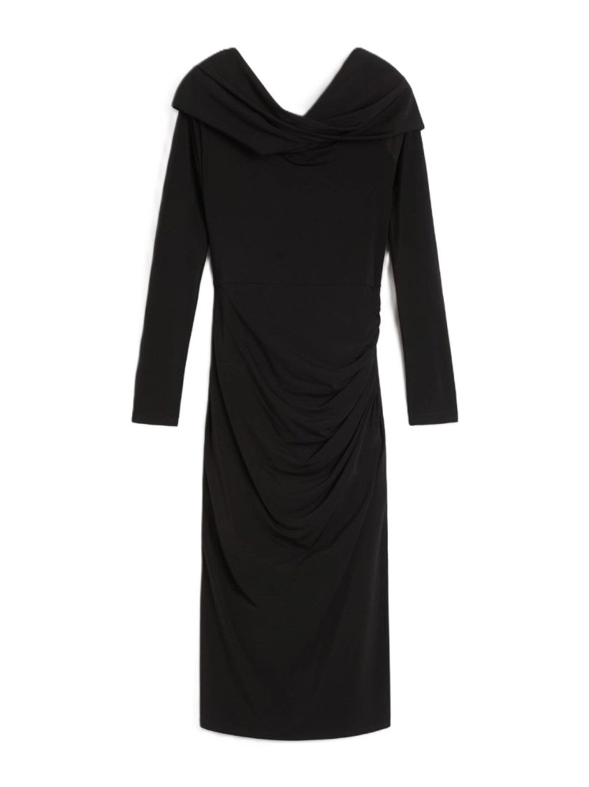 Max Mara Fitted Off-The-Shoulder Midi Dress With Subtle Ruching