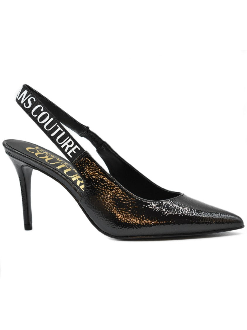 Versace Black Slingback Pumps