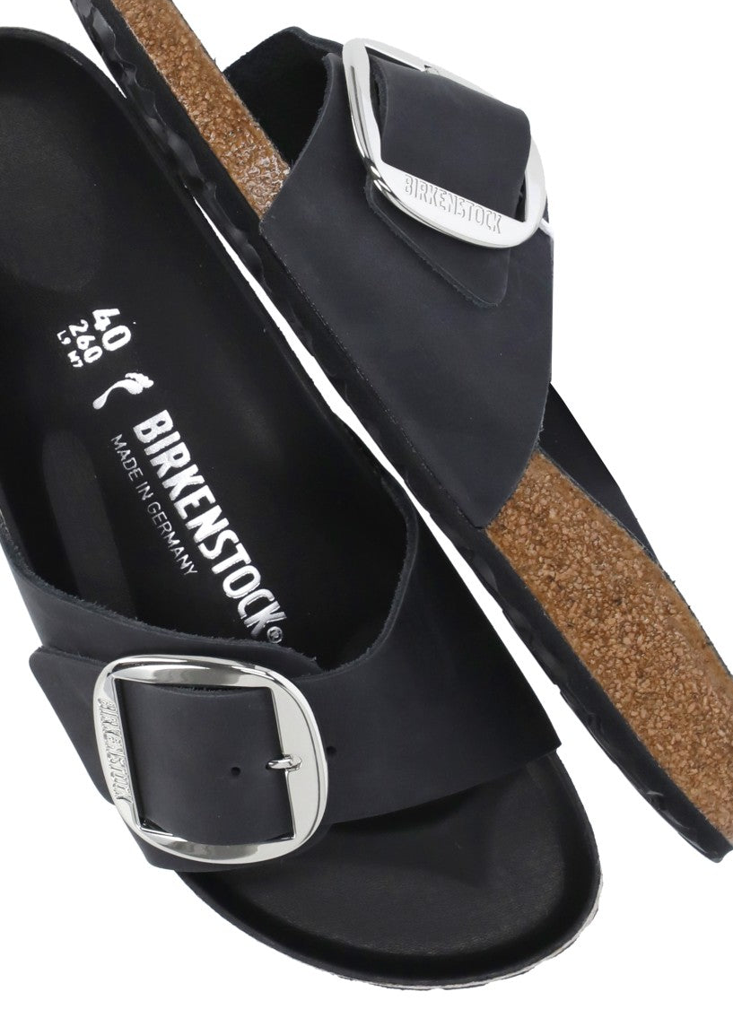 Birkenstock Black Madrid Big Buckle Sandals
