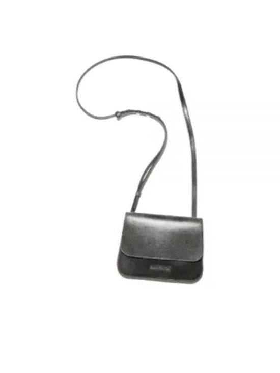 Acne Studios Minimalist Black Cowhide Leather Shoulder Bag With Embossed Logo