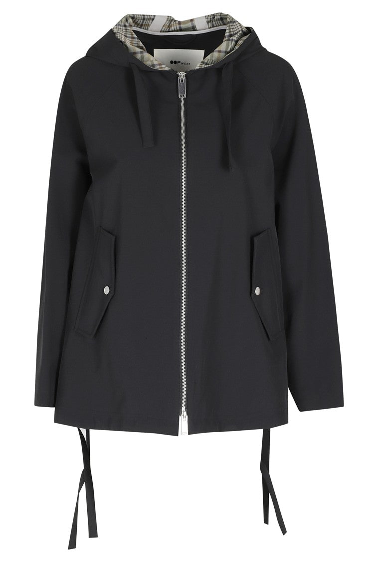 Oof Wear Black Wien Hooded Check-Lined Polyester Parka