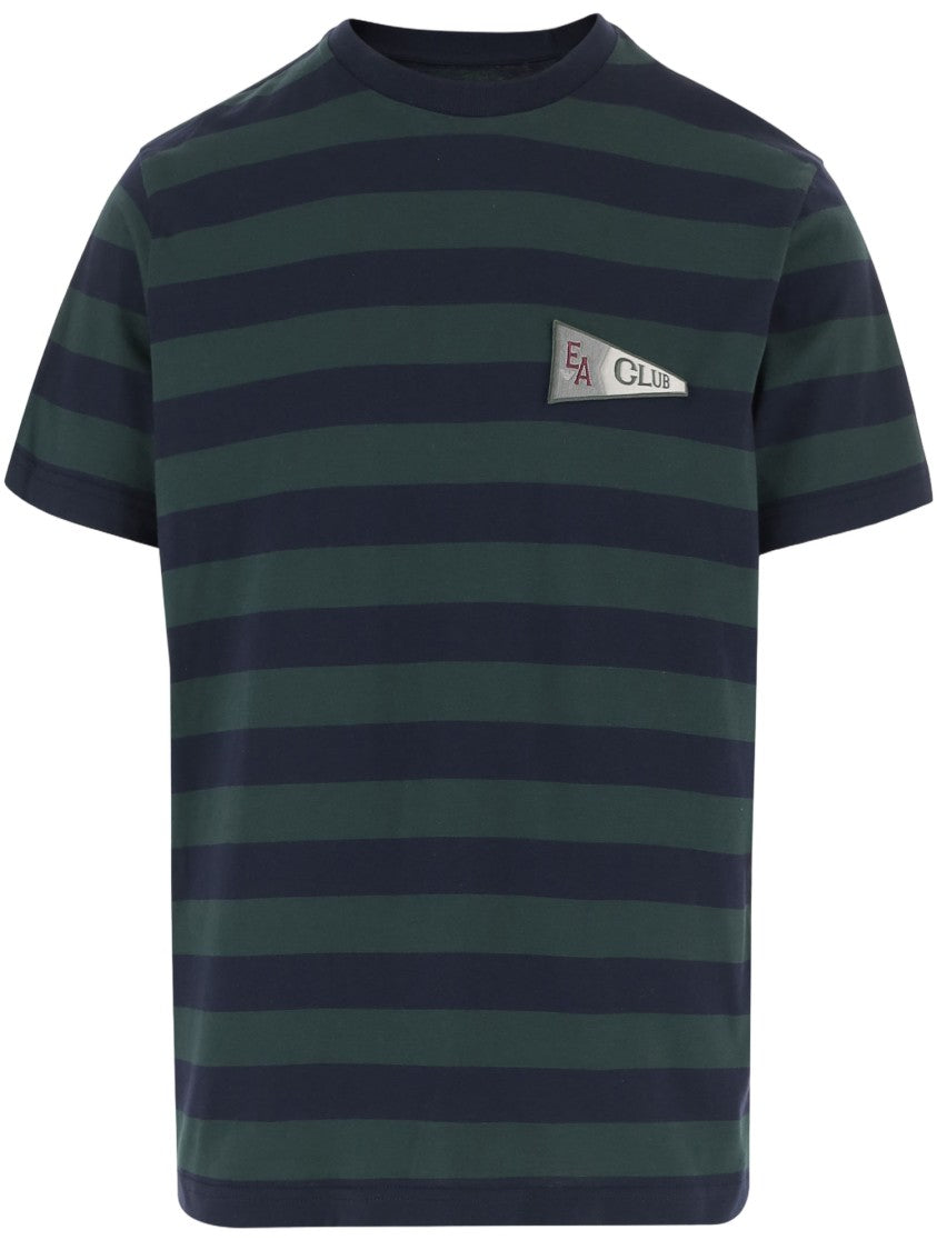 Emporio Armani All-Over Striped Cotton T-Shirt