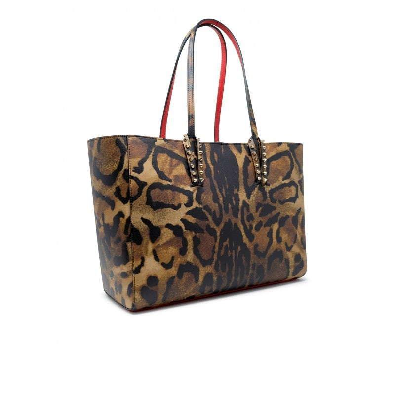 Christian Louboutin 3255353 3221 Brown Leather Cabata Soft Small Bag