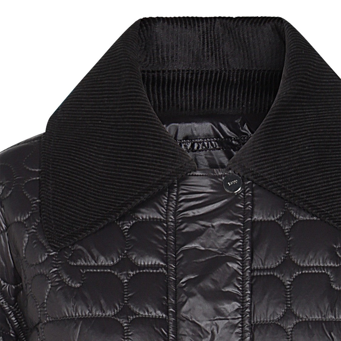 Ganni Black Shiny Quilt Coat