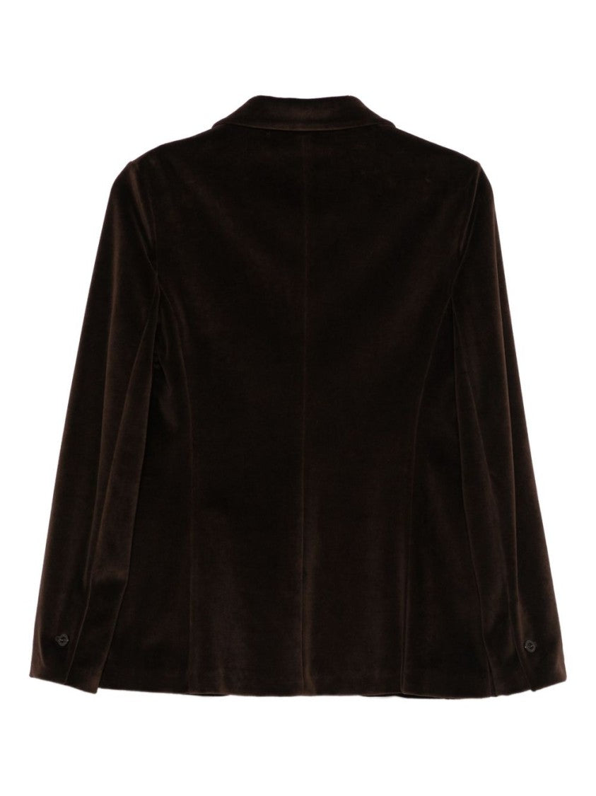 Circolo 1901 Tailored Brown Jacket With Classic Lapel