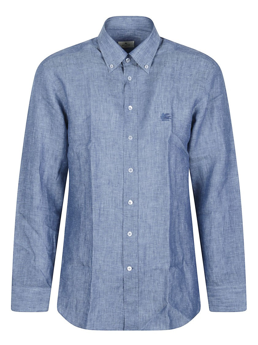 Etro Roma Long-Sleeve Linen Shirt