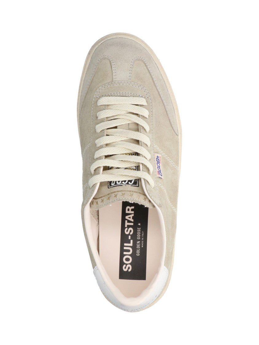 Golden Goose Gray Soulstar Suede Lace-Up Sneakers