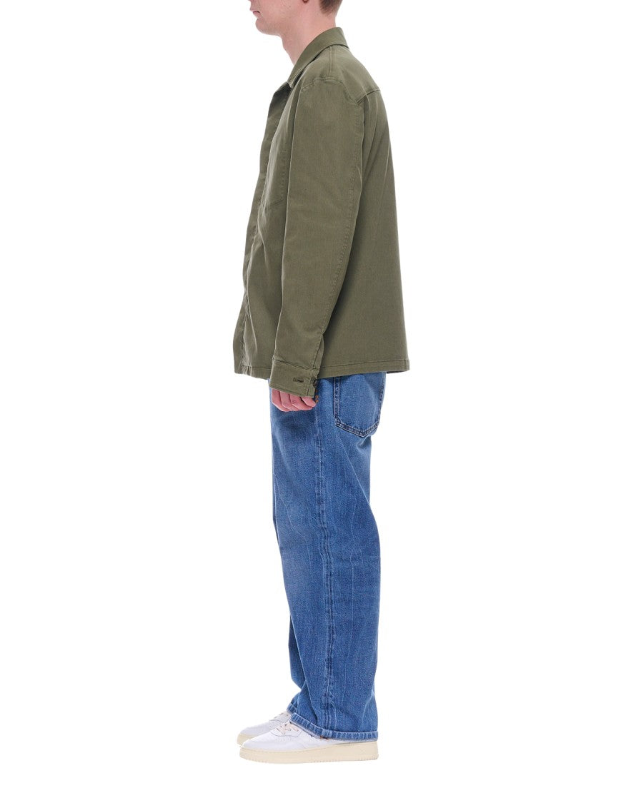 Cellar Door Green Teo Cotton Shirt Jacket