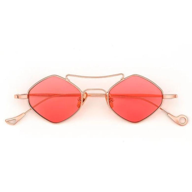 Eyepetizer Medici C.9-66 Geometric Frame Sunglasses With Rose Gold Metal Finish