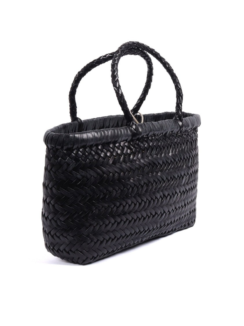 Dragon Diffusion Gora Mini Flat Woven Leather Basket