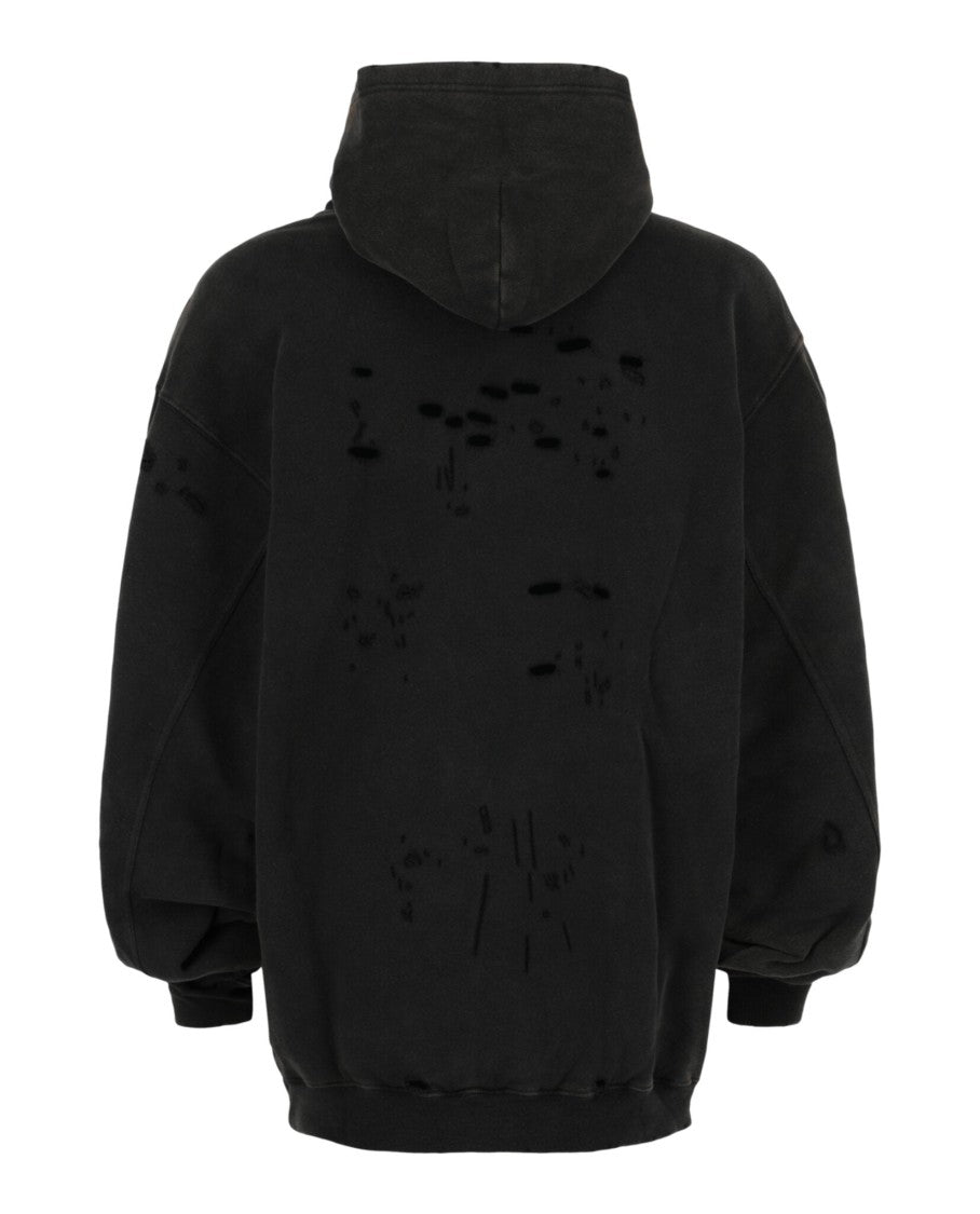 Balenciaga Destroyed Bilayer Cotton Hoodie