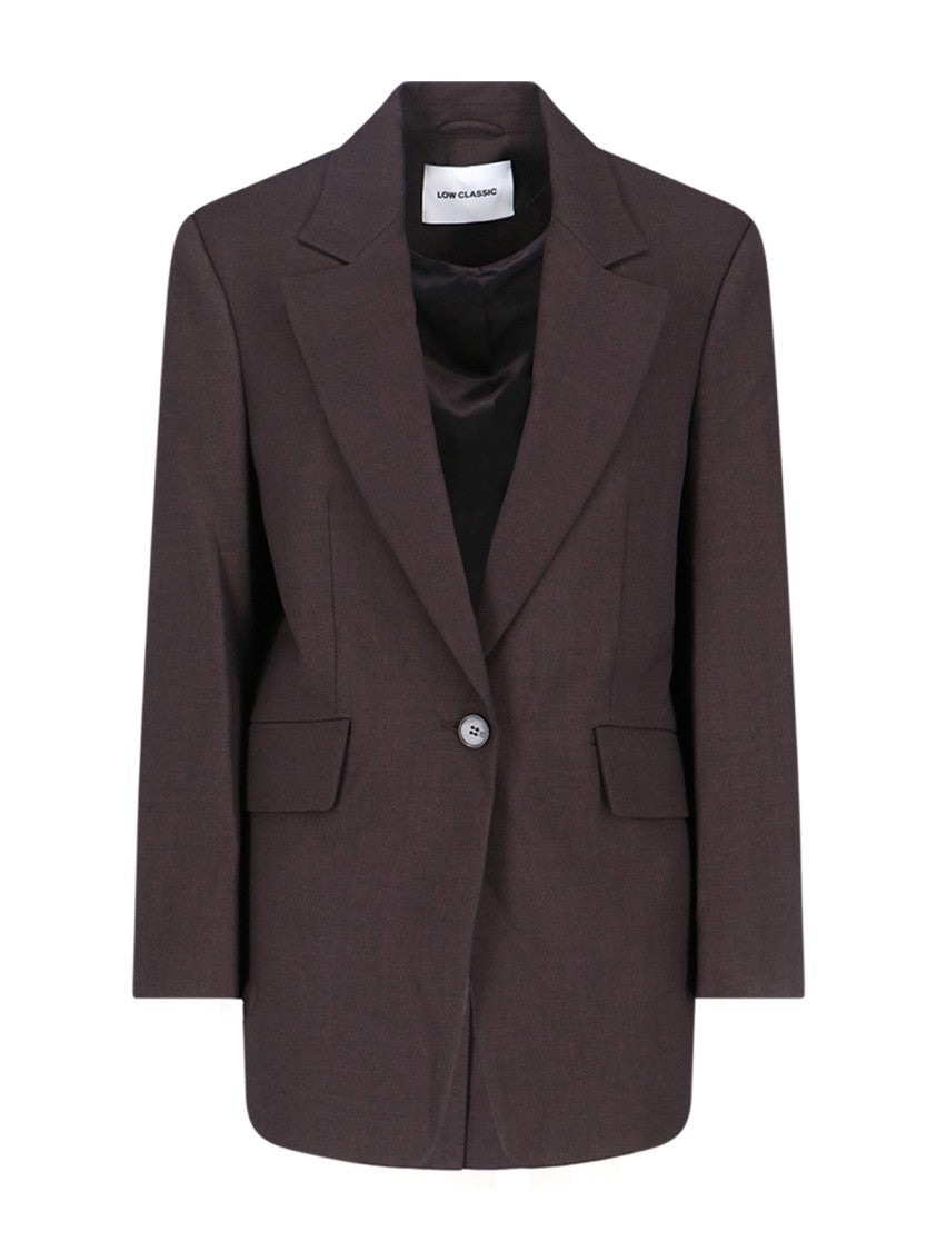 Low Classic Single-Breasted Blazer – Brown