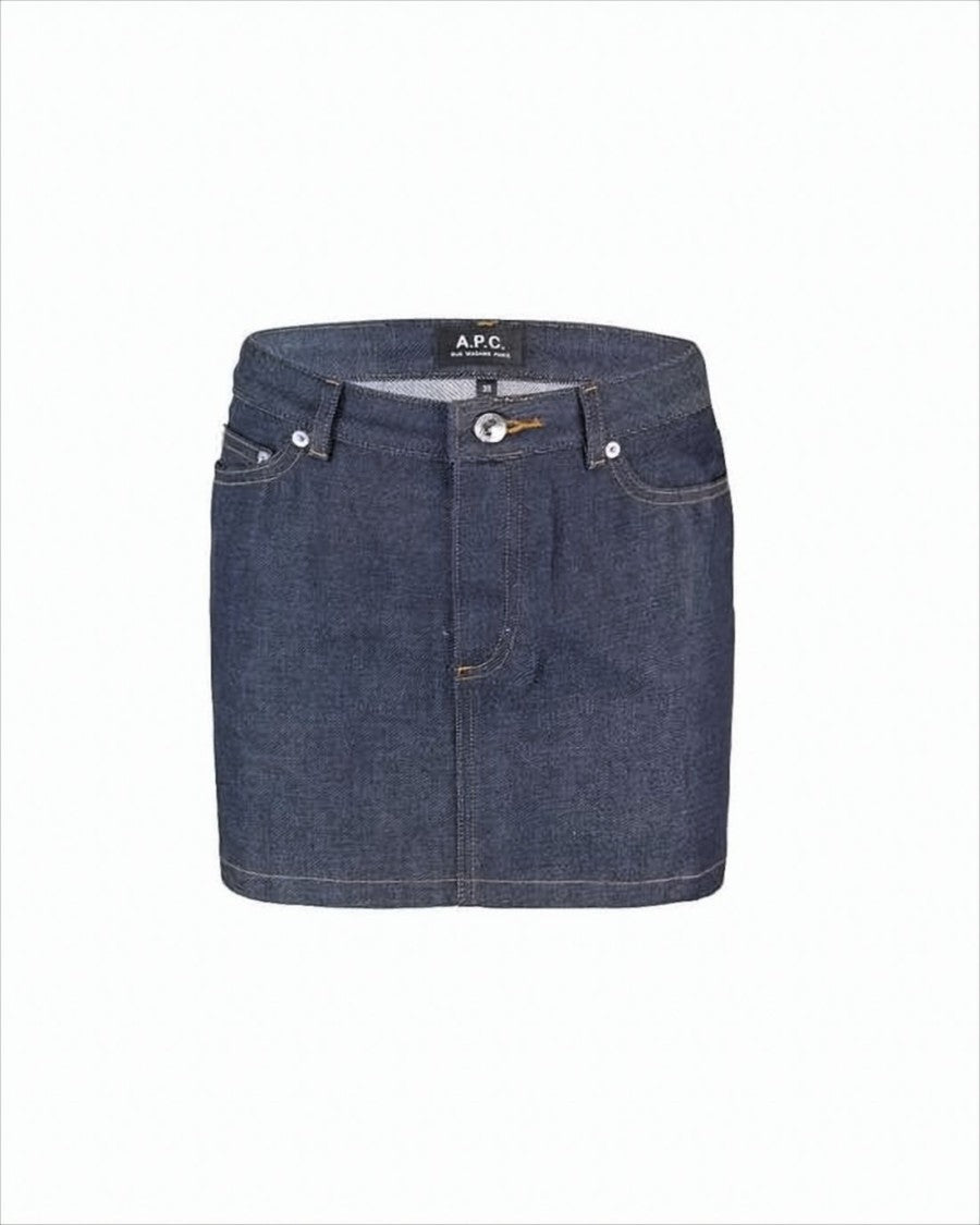 A.P.C. Mini Denim Skirt With Structured Silhouette