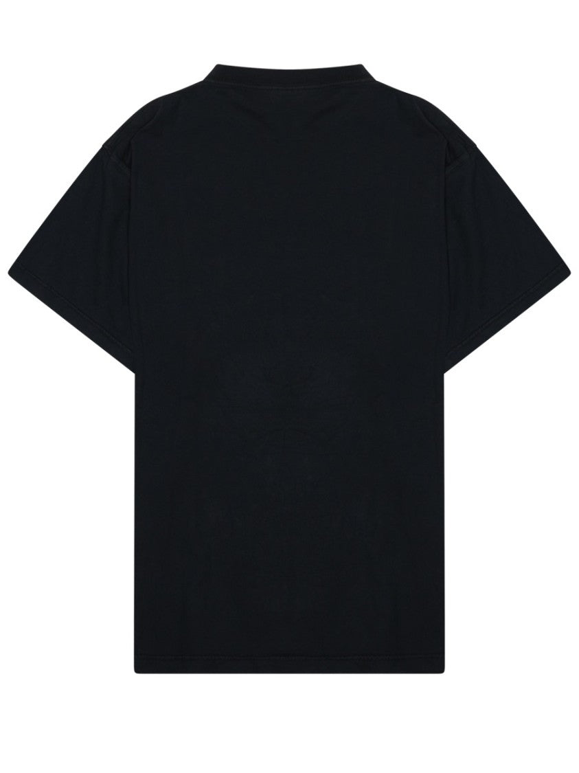 Balenciaga Black Graphic Logo Cotton T-Shirt