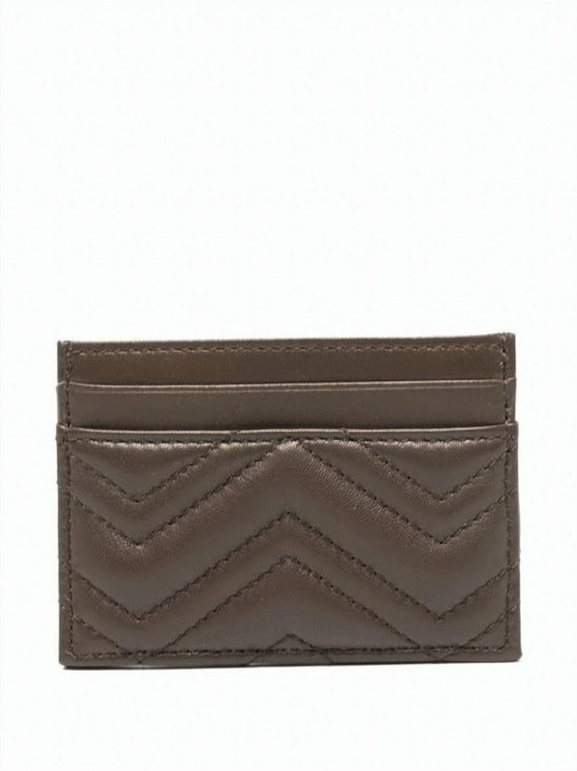 Gucci Quilted Leather Gg Marmont Card Wallet