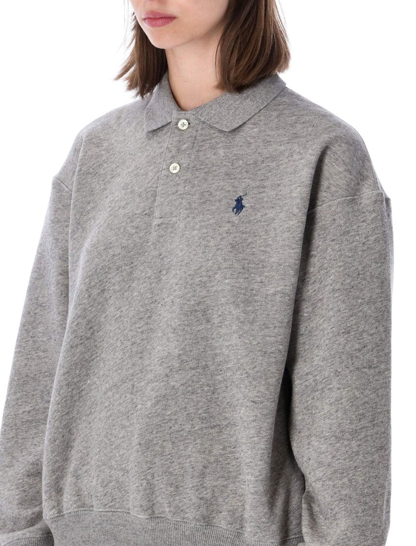 Polo Ralph Lauren Cotton Long-Sleeved Polo Sweatshirt
