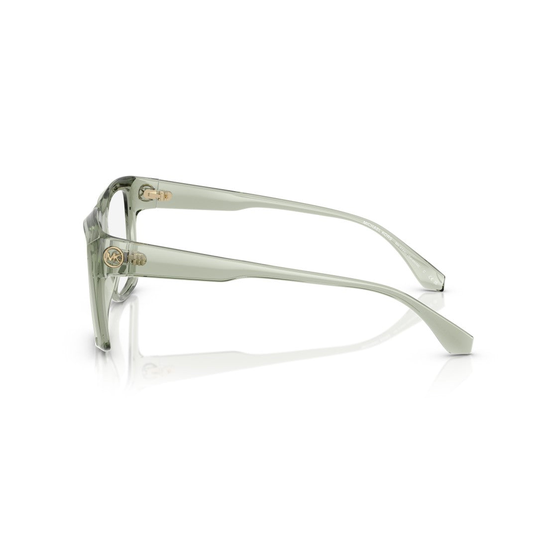 Michael Kors 0Mk4144u Translucent Light Green Acetate Eyeglasses With Gold Emblem