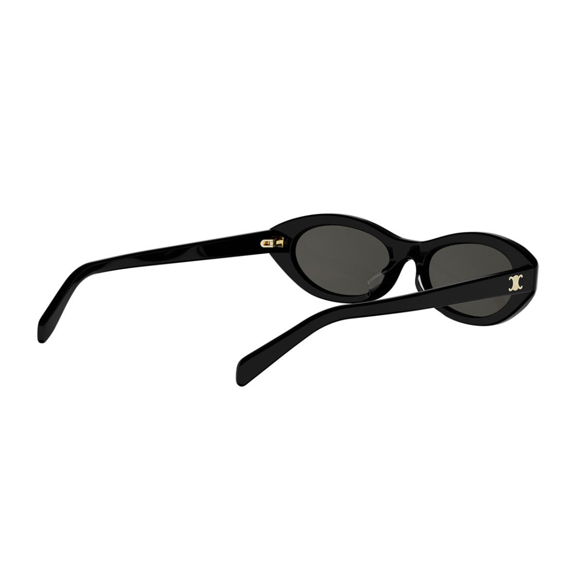 Thélios S.P.A Black Triomphe Recycled Acetate Oval Sunglasses