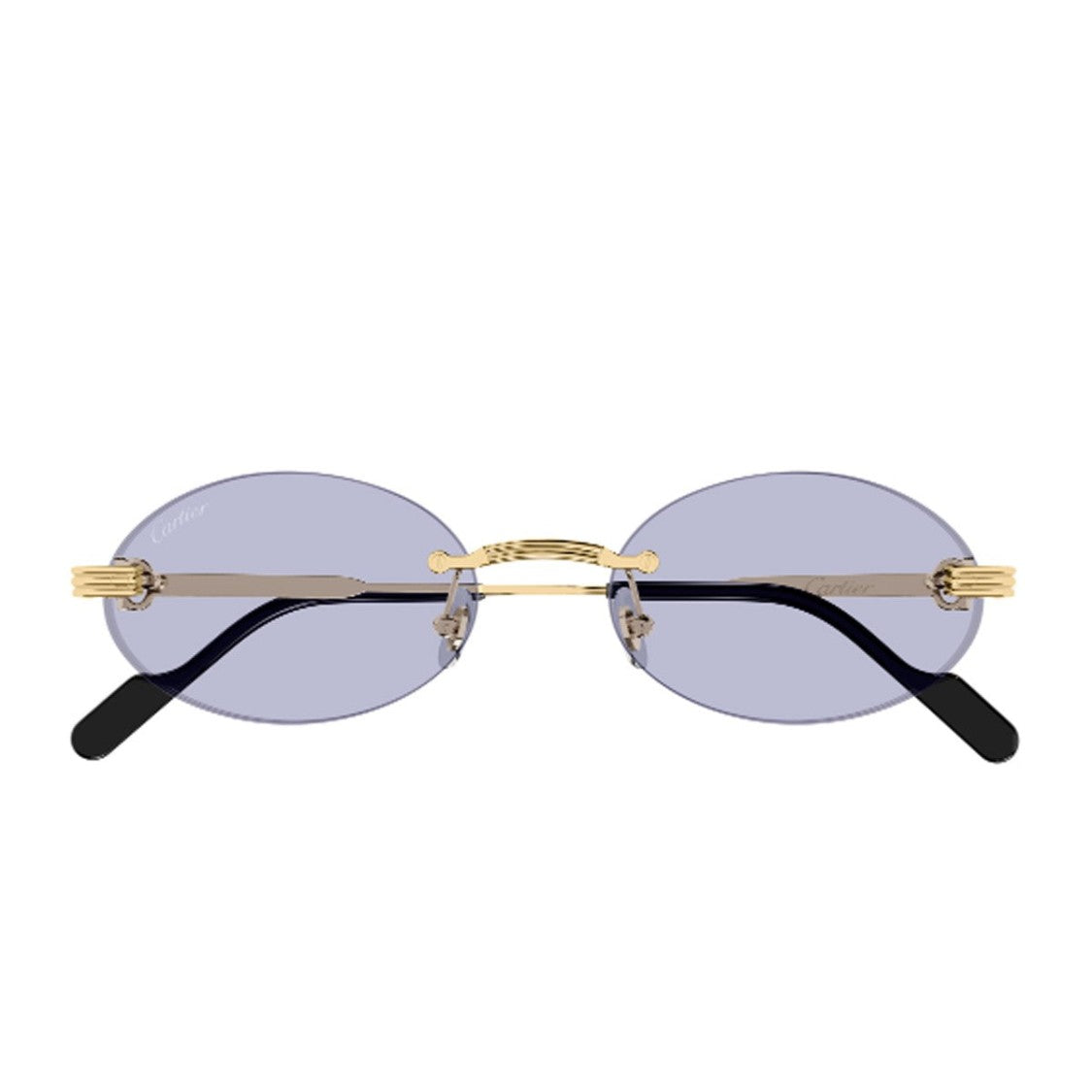 Cartier Gold Linea Premiere De Cartier Metal Oval Sunglasses