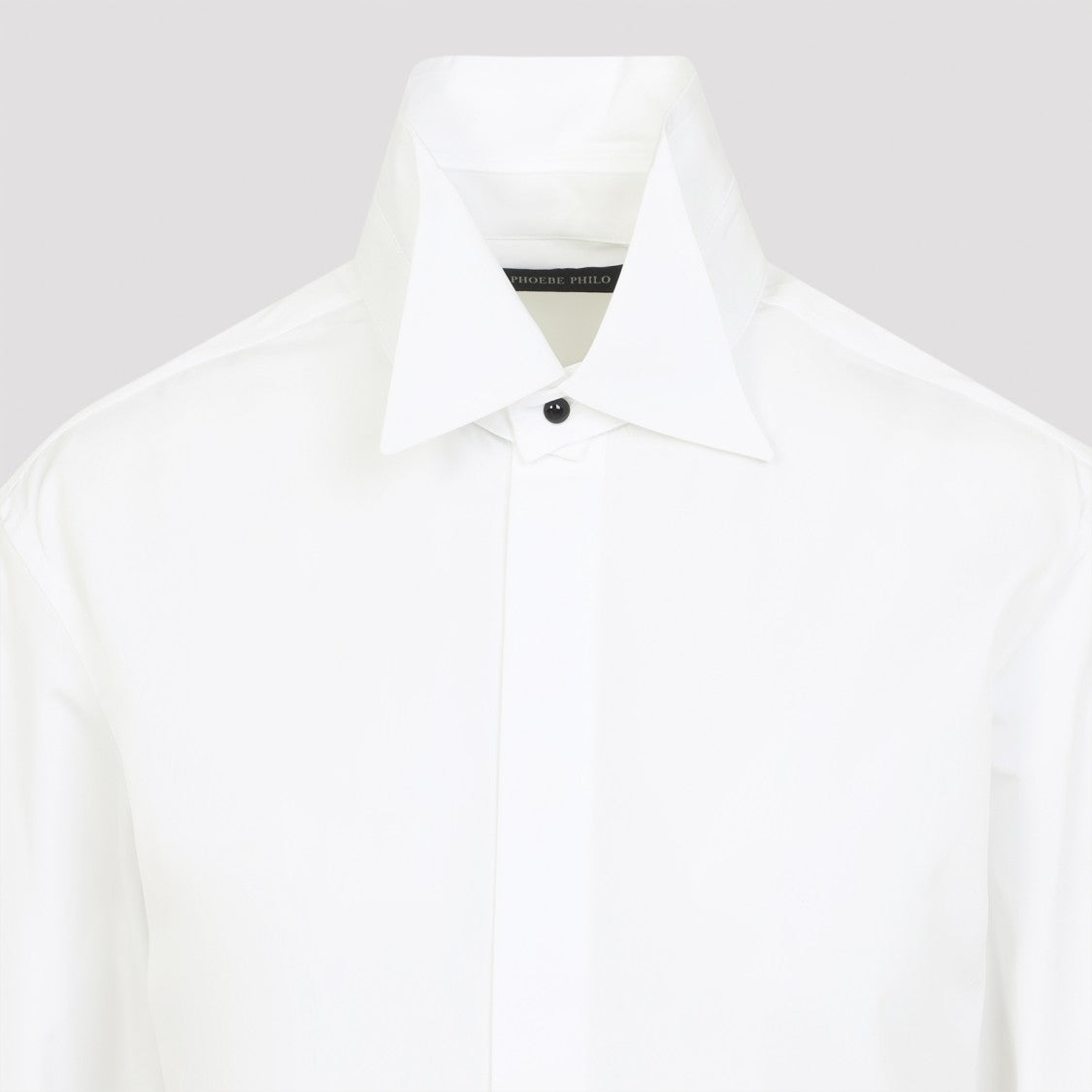Phoebe Philo High Neck Tuxedo Shirt With Detachable Collar