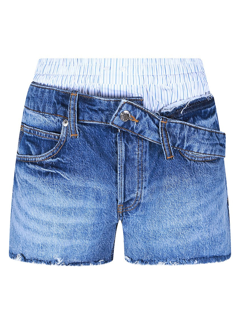 Alexander Wang Pre Styled Boxer Denim Shorts