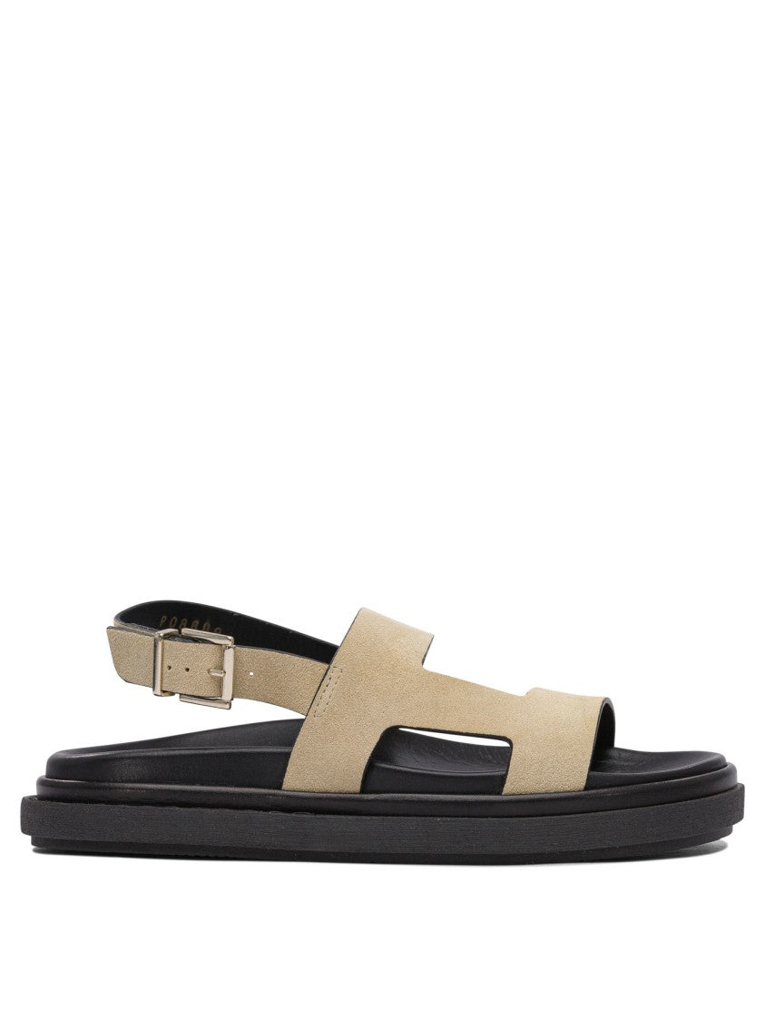 Alohas Beige Cow Suede Sandals