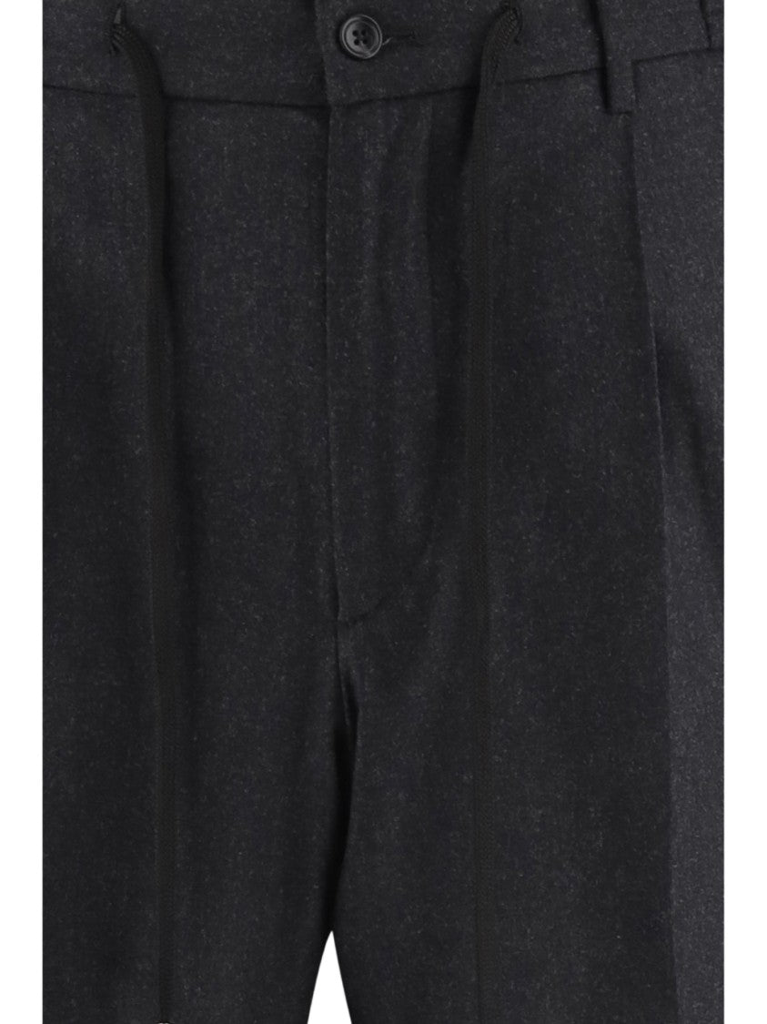 Tagliatore Tailored Stretch Wool Pants With Adjustable Waist And Structured Silhouette