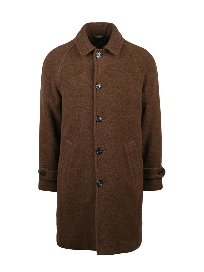 Circolo 1901 Chocolate Virgin Wool-Cashmere Coat