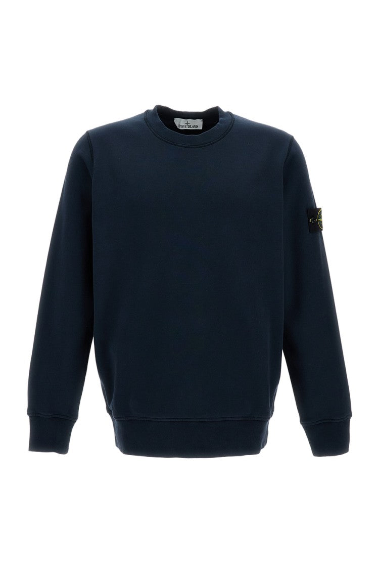 Stone Island Classic Crew Neck Sweatshirt With Iconic Compass Patch