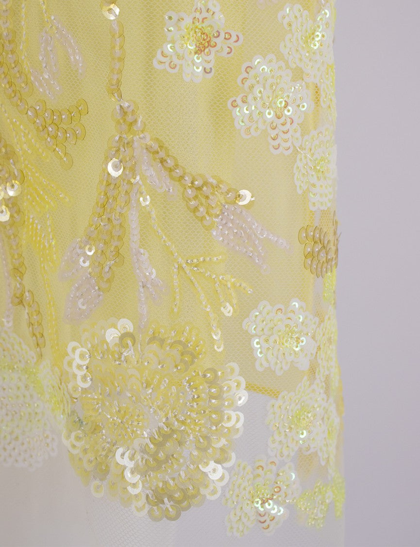 Ermanno Firenze Floral Patterned Midi Skirt With Sequins