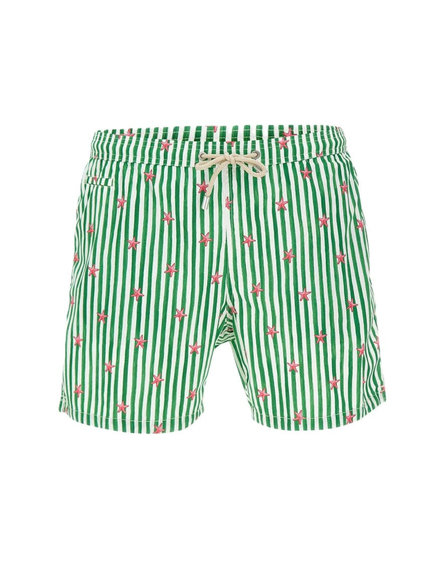 Mc2 Saint Barth Green Lighting Micro Stretch Swim Shorts