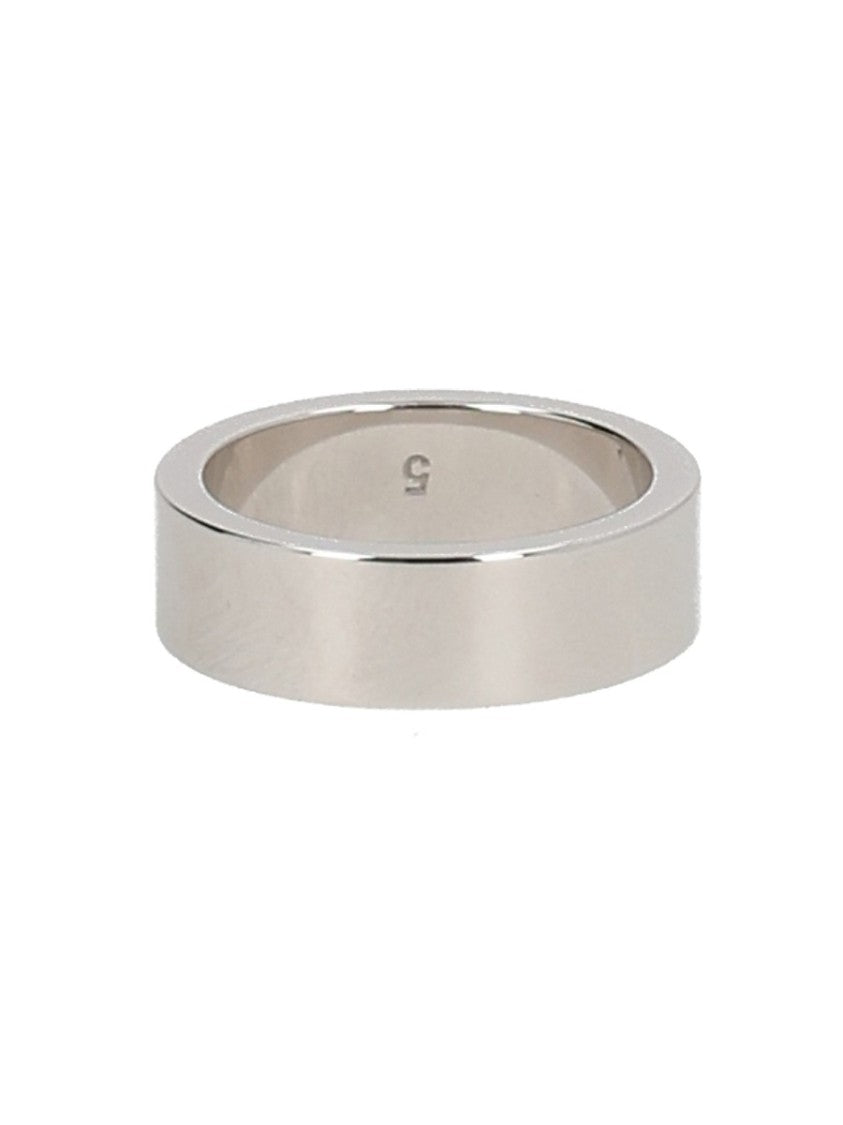 Maison Margiela Engraved Silver Flat Band Ring