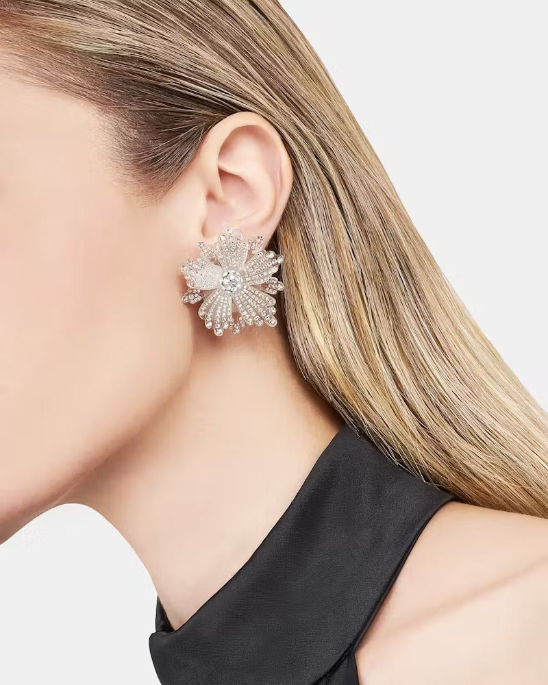 Aquazzura Peony Crystal Earrings