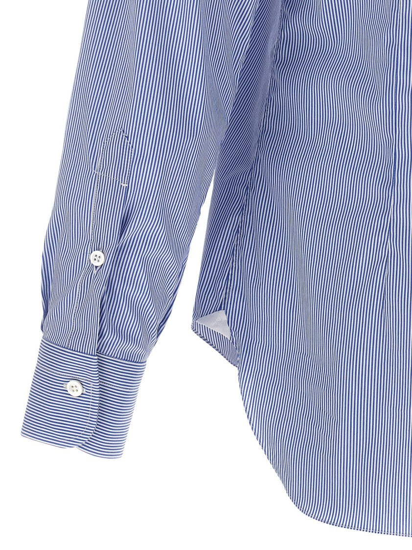 Barba Slim Fit Striped Cotton Poplin Shirt