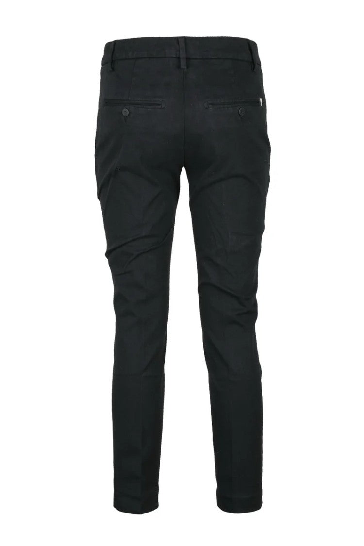 Dondup Perfect Black Tapered Leg Trousers