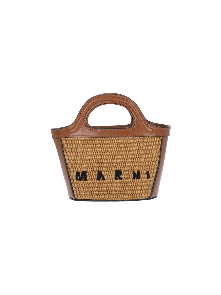 Marni "Tropicalia" Mini Bag, In Brown Leather