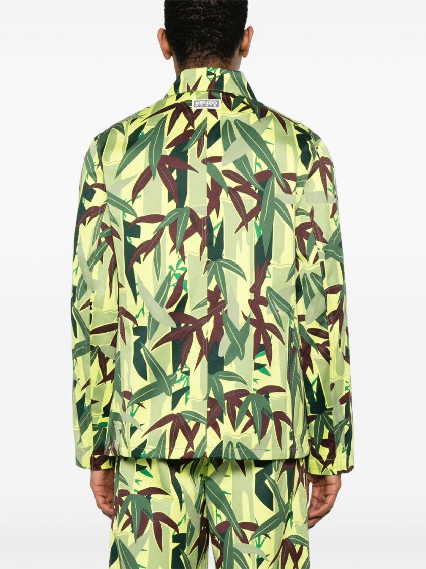 Kenzo Avocado Green Rear Logo Patch Jacket