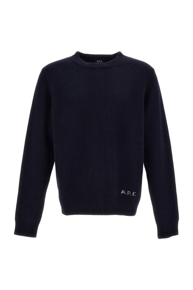 A.P.C. Blue Edmond Crew Neck Sweater
