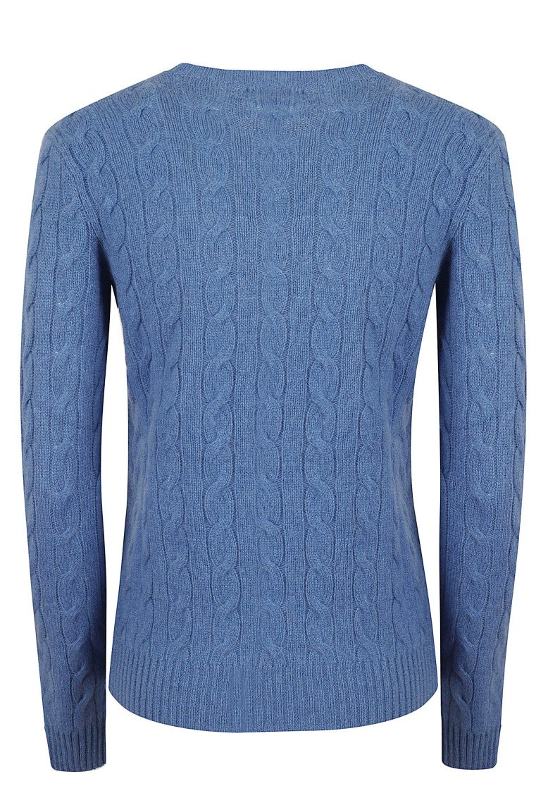 Polo Ralph Lauren Cable-Knit Wool Cashmere Pullover With Iconic Embroidery