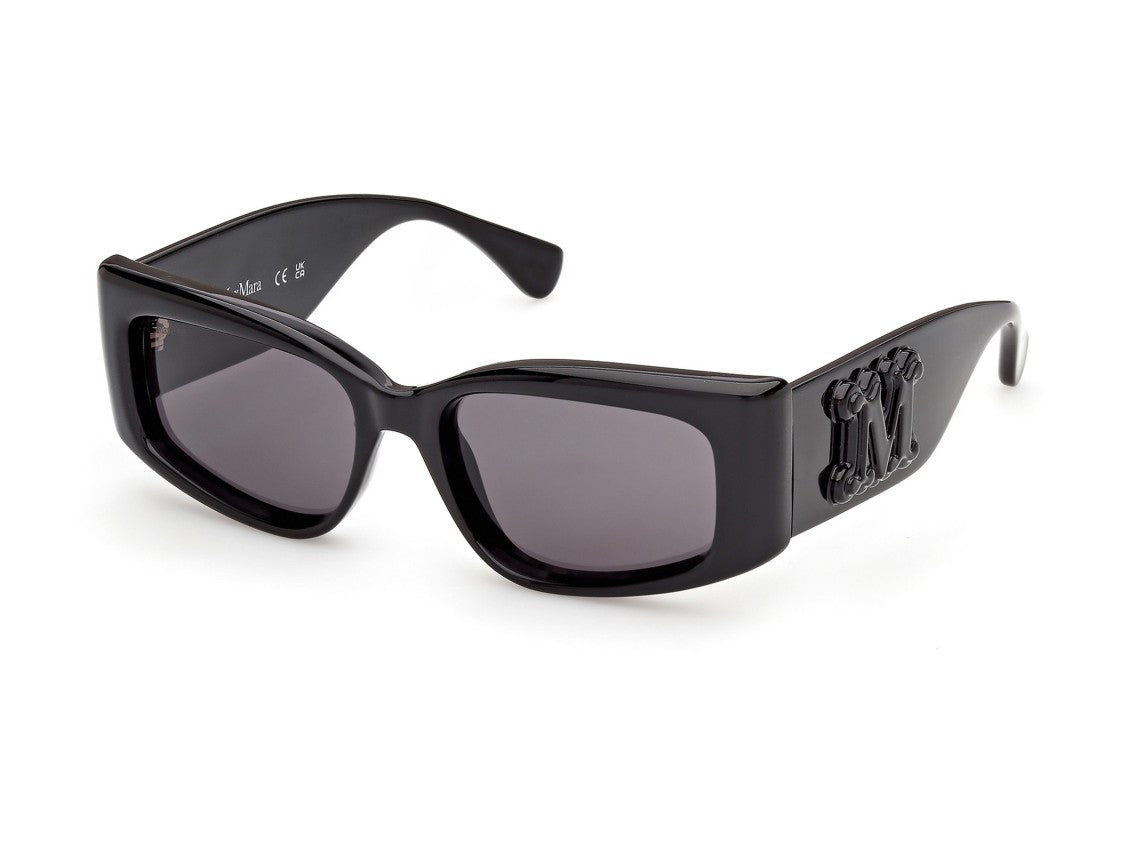 Max Mara Mm0209 Glossy Emblem Oversized Square Sunglasses