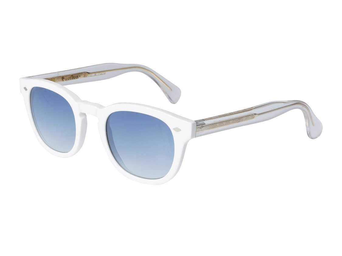 Kador White Jolly Cal 49 Translucent Gradient Blue Sunglasses