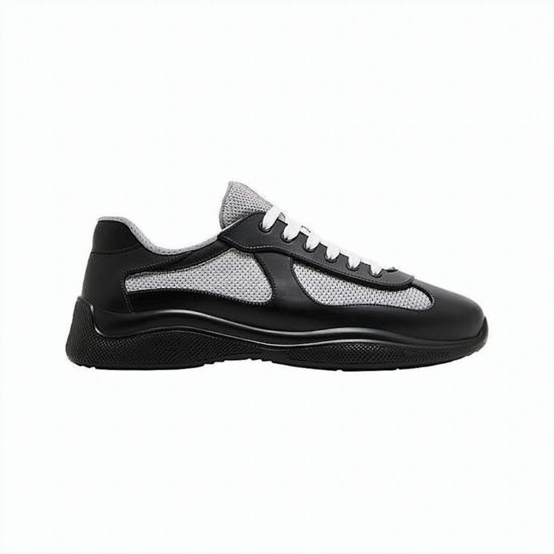 Prada Streamlined Sneakers With Contrasting Fabric Panels