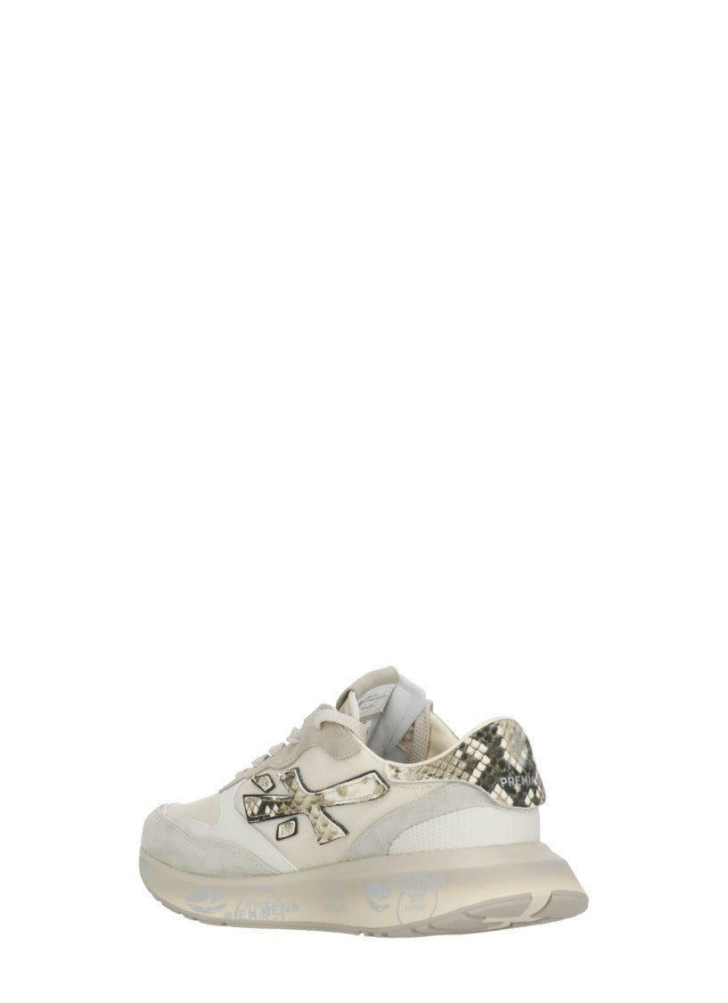 Premiata Ivory Lauryn 8133 Snake Sneakers