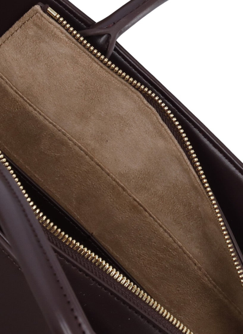 Elisabetta Franchi Bordeaux Structured Shoulder Bag