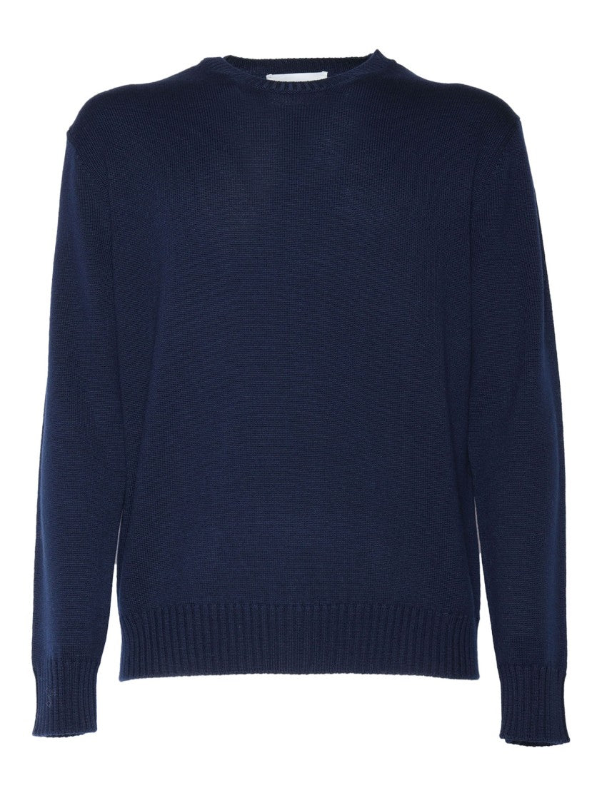 Ballantyne Round Neck Pullover Sweater In Fine Knit Wool