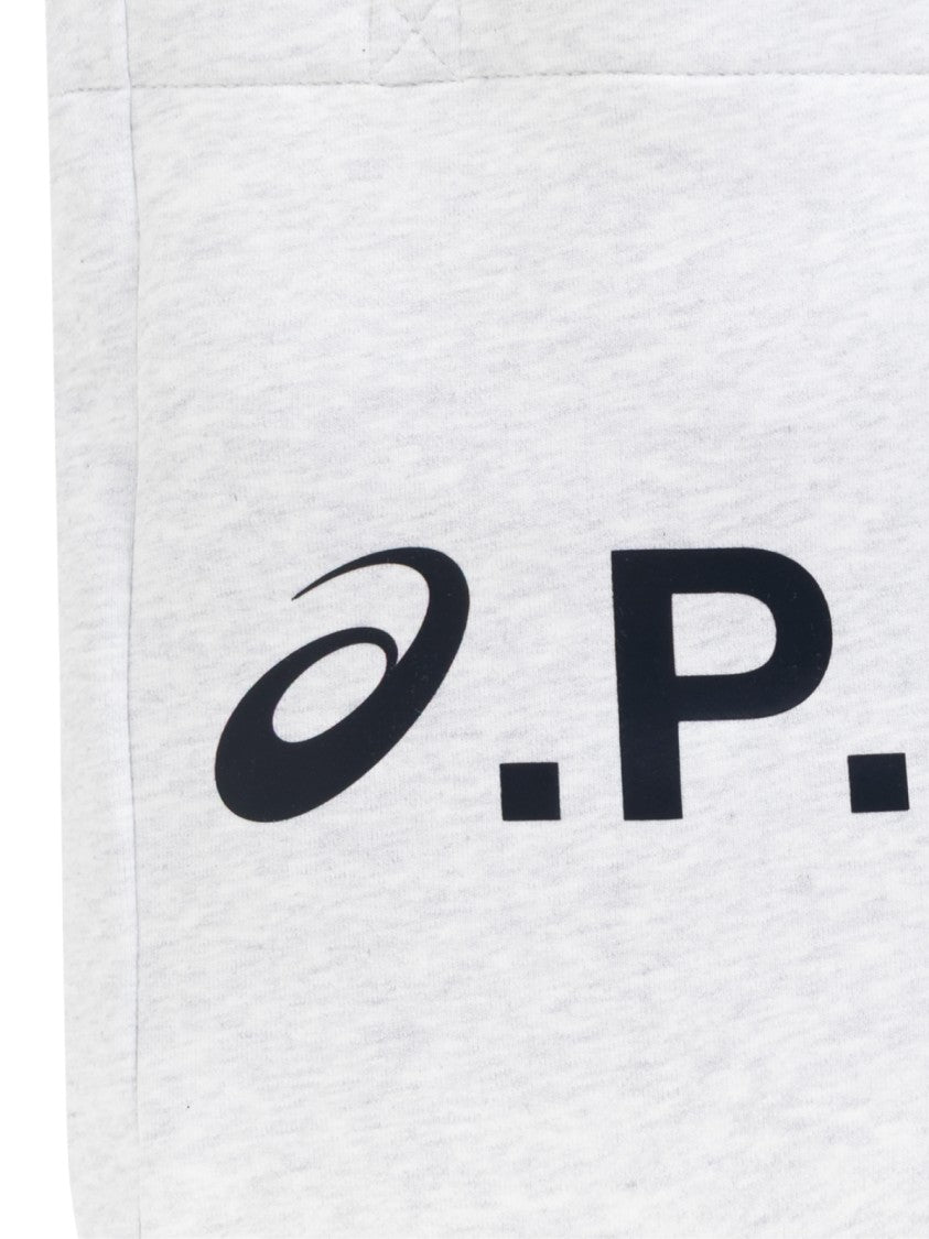 A.P.C. Grey Lou Logo Cotton Tote Bag