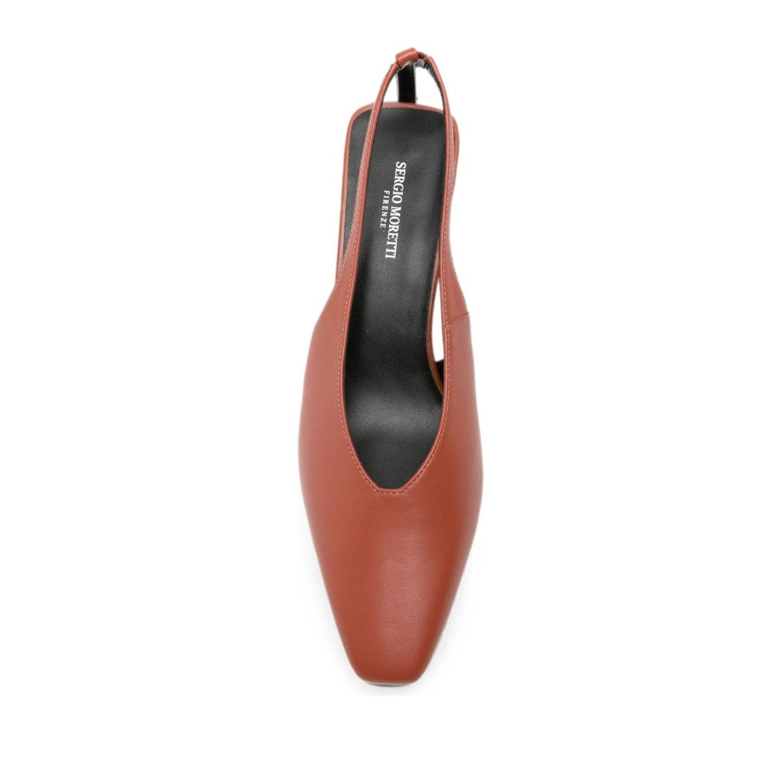 Sergio Moretti Red Classic Slingback Strap Leather Dress Pumps